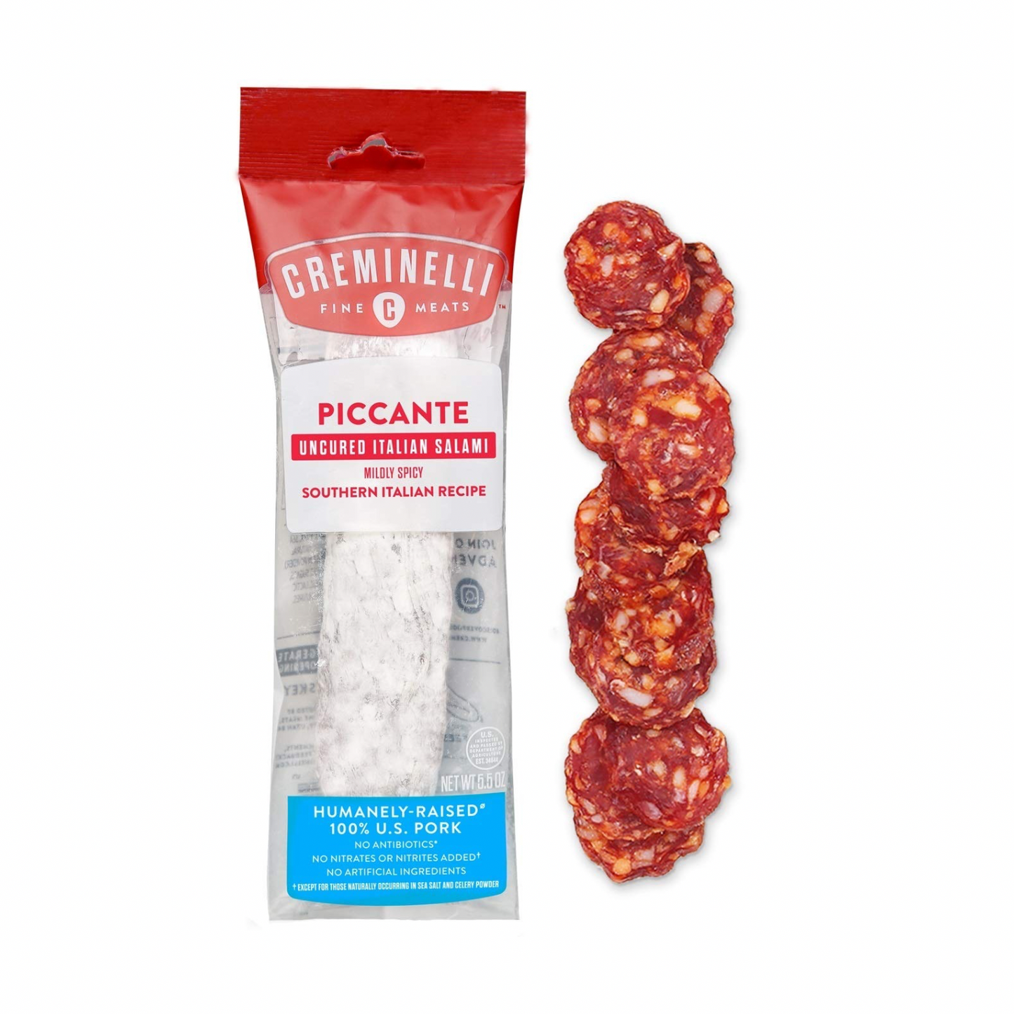 Creminelli Piccante Salami - Italian Artisan Handcrafted Fine Meats, 5 Oz.