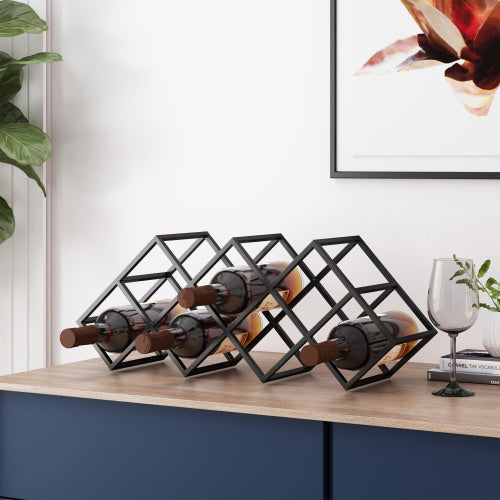 Minimalistic Geometric Wine Rack