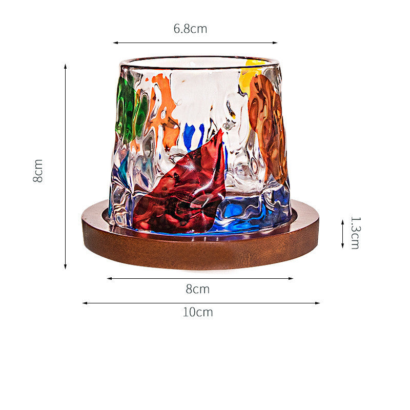 Hand-Painted Spinning Cup with Coaster – A Work of Art in Motion