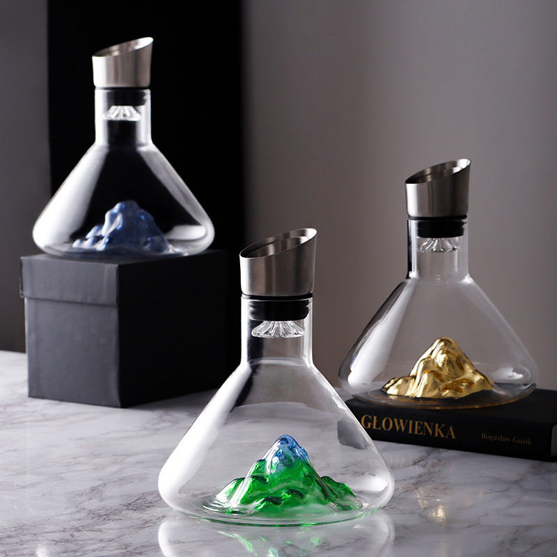 Creative Iceberg Red Wine Decanter in Gold, Green, Blue or Black