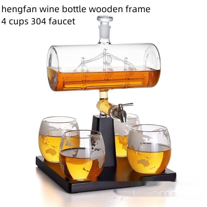 Sailing Motif Whiskey or Wine Set