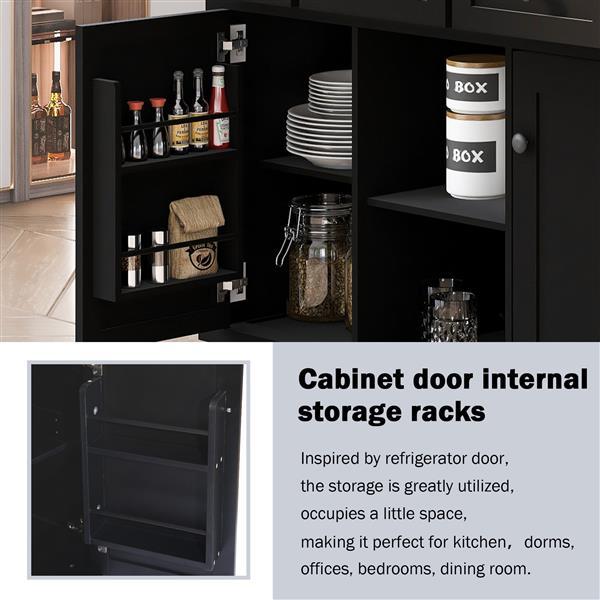 Kitchen Cart with Rubber Wood Flip Top