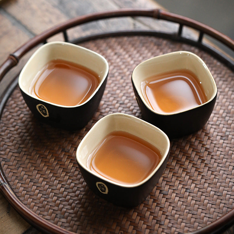 Black Handmade Kung Fu Pottery Set