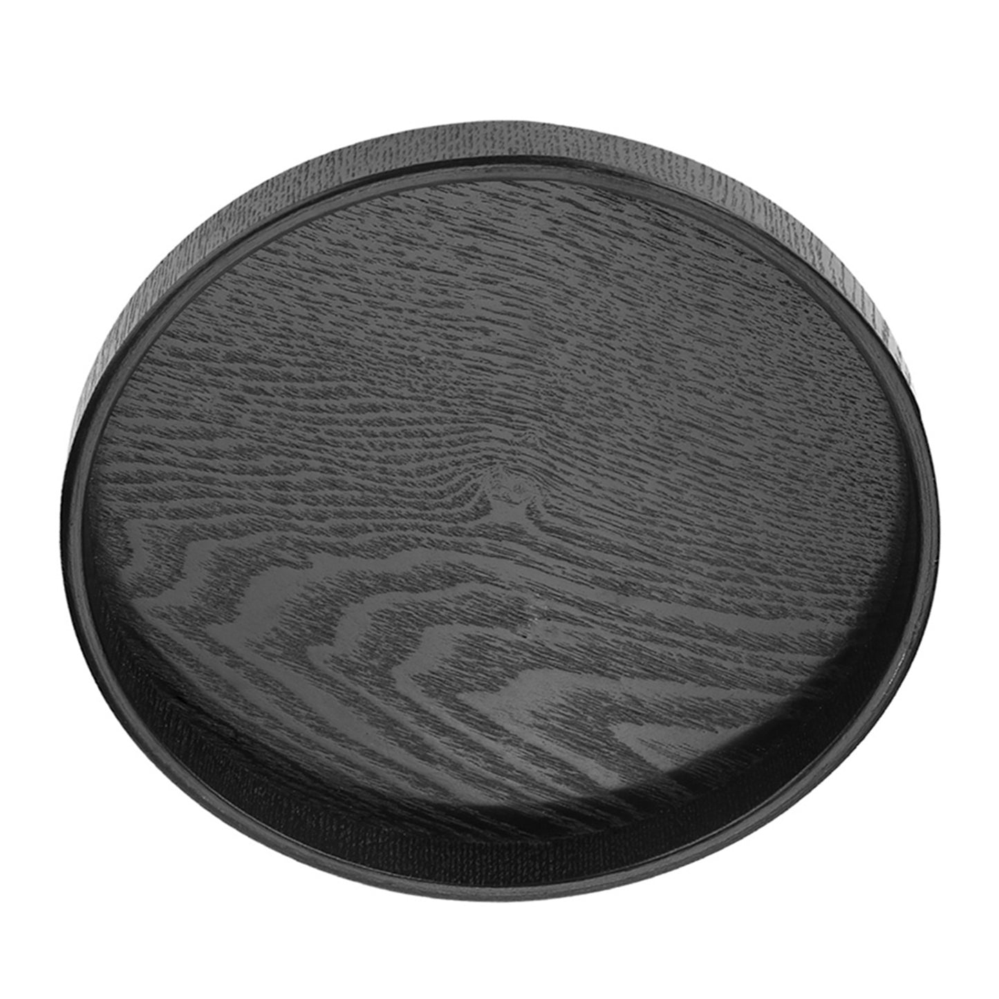 Round Shape Solid Wood Tea Coffee Snack Food Meals Serving Tray Plate Restaurant Trays 30cm