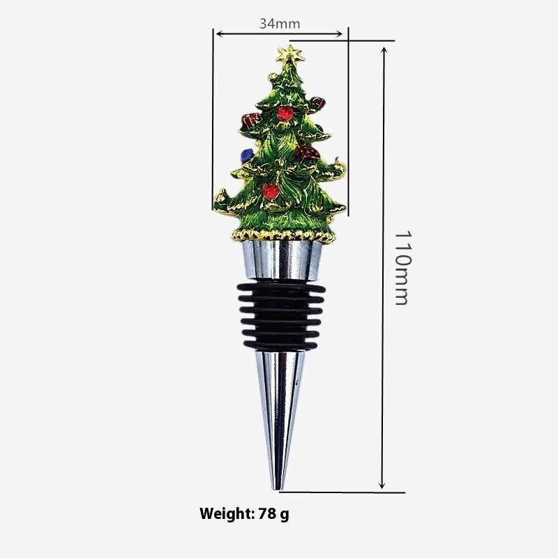 Festive Christmas Tree Wine Bottle Stopper