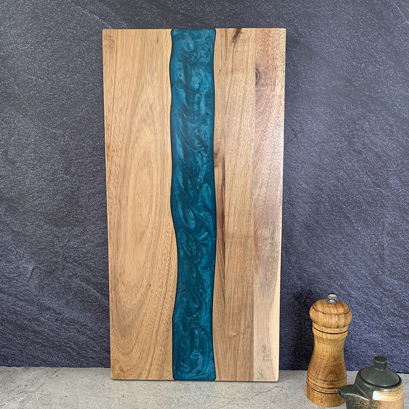 Solid Acacia Mangium Wood and Resin Chopping or Charcuterie or Cheese Board