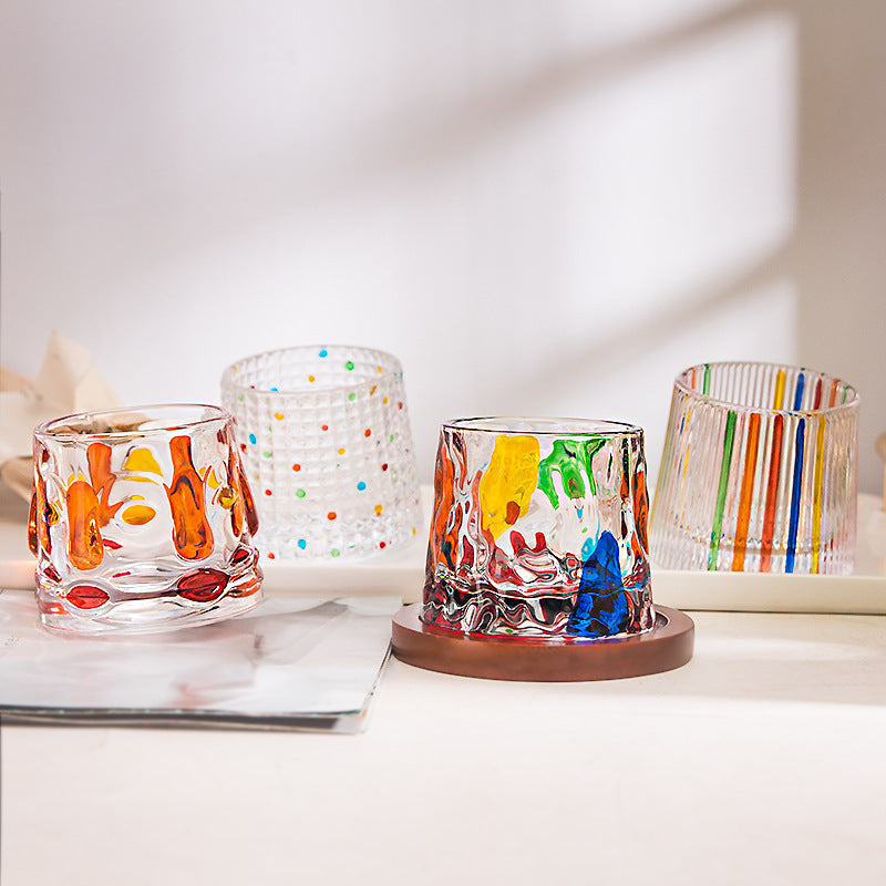 Hand-Painted Spinning Cup with Coaster – A Work of Art in Motion