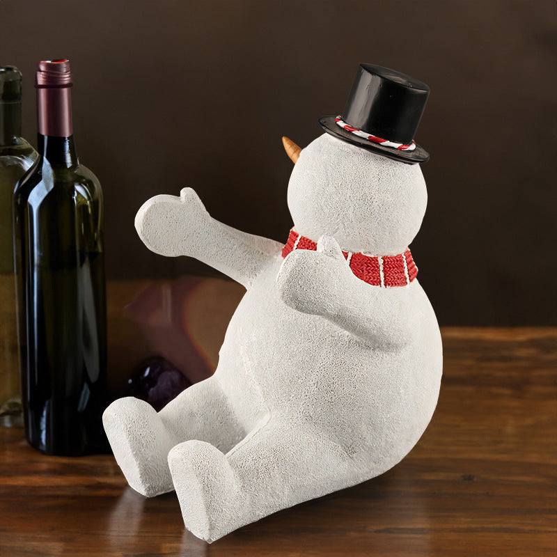 Snowman Wine Holder for the Holiday Season