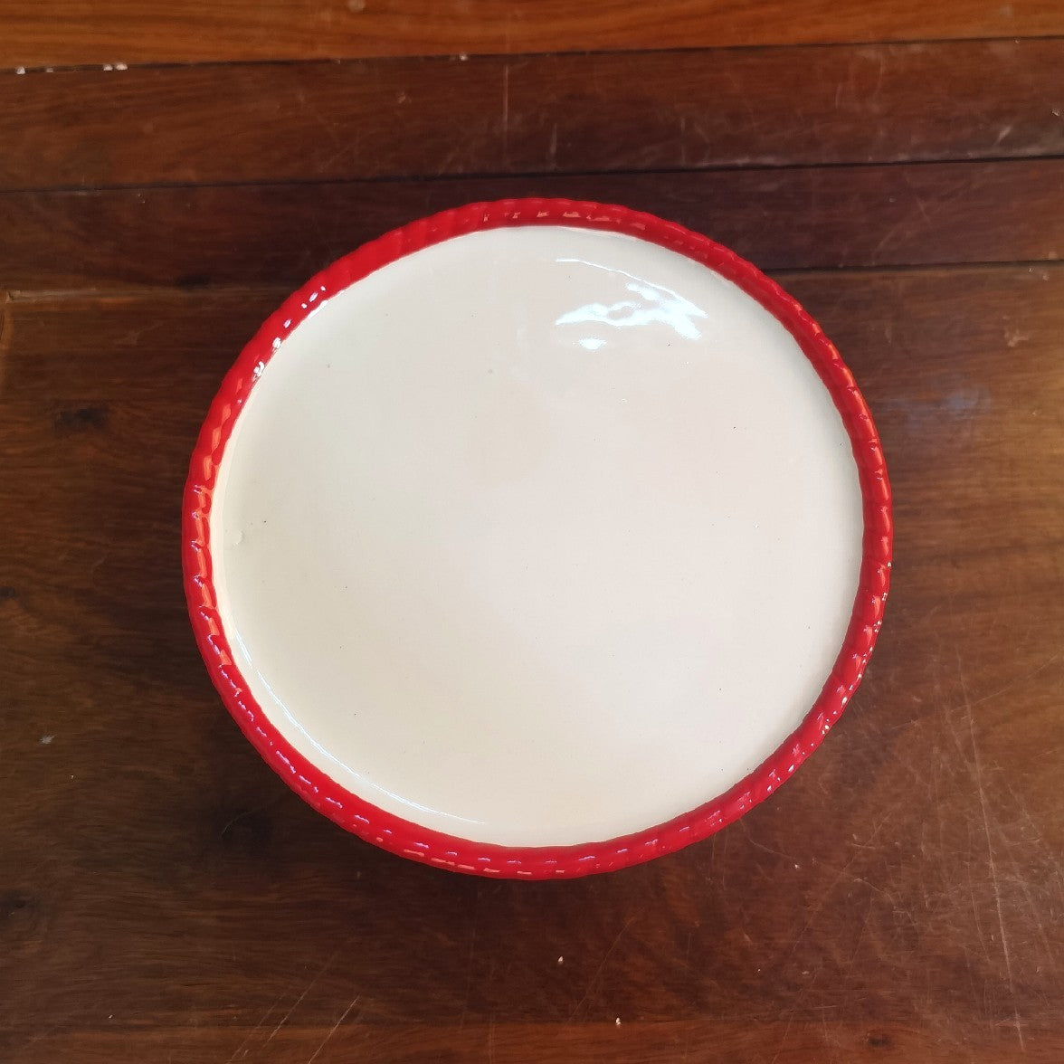 Hand-Painted Exquisite Ceramic Cake or Treat Plate with Holiday Candy Cane Theme