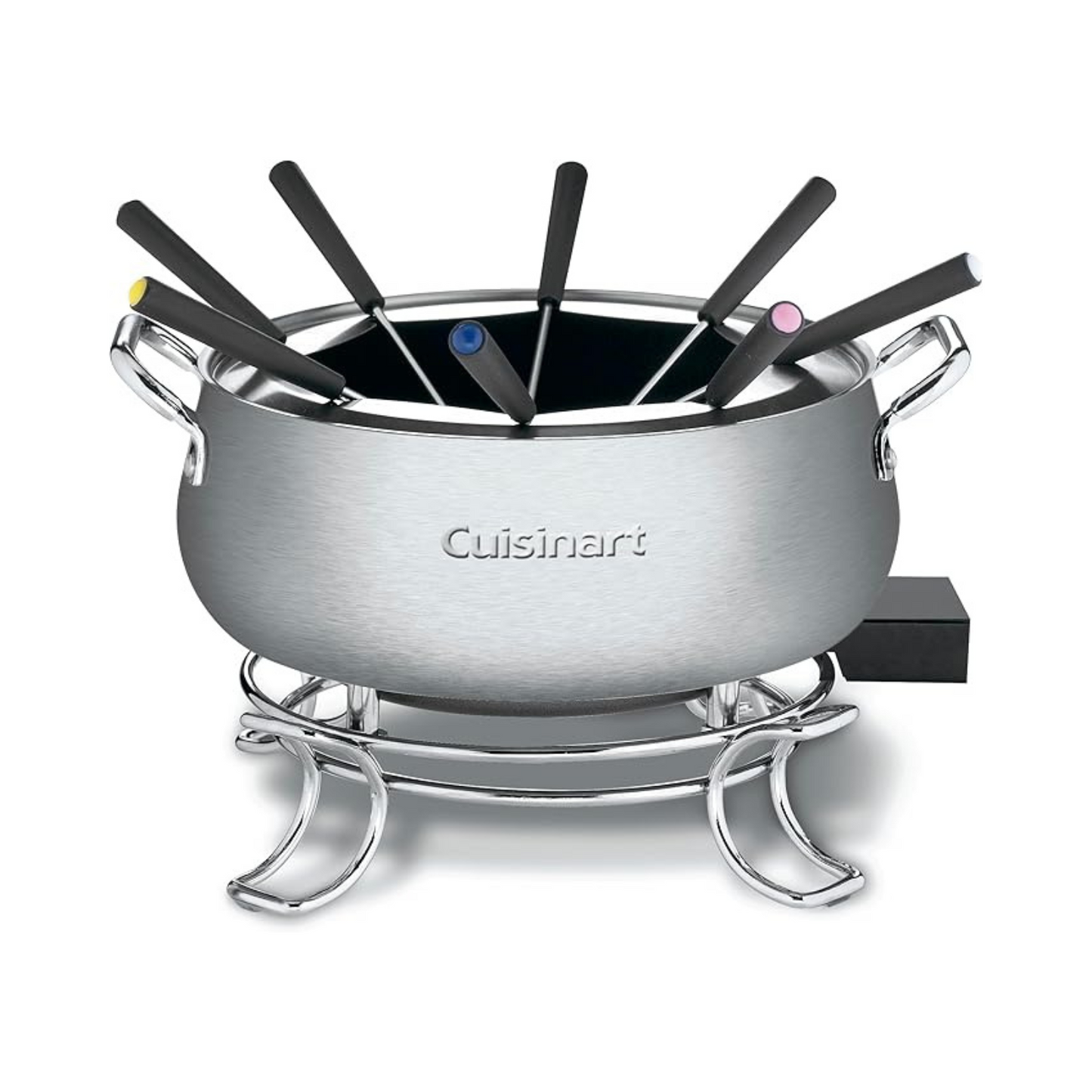 Stainless Steel Cuisinart Fondue Pot for Chocolate, Cheese or Meat in Broth or Oil, CFO-3SSP1