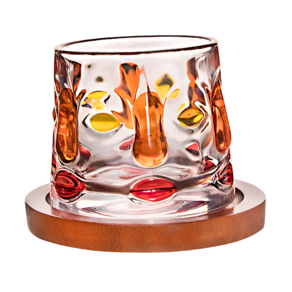 Hand-Painted Spinning Cup with Coaster – A Work of Art in Motion
