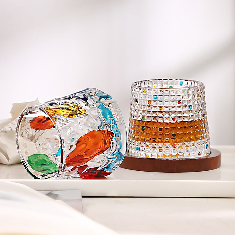 Hand-Painted Spinning Cup with Coaster – A Work of Art in Motion