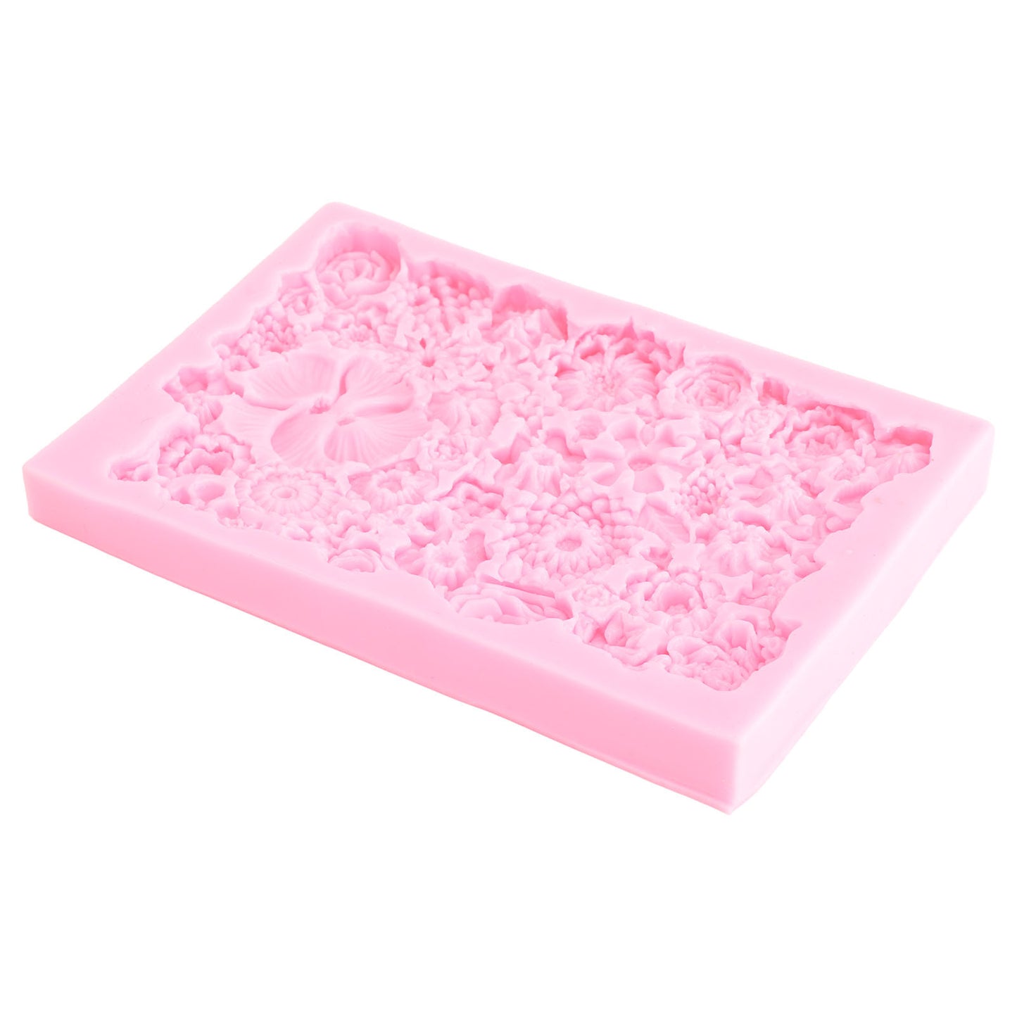 Fondant Mold Stick Proof Easy Release Odorless Silicone DIY Baking Mold for Chocolate Cake Cupcake Decoration