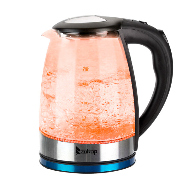 Colorful Light-Up Electric Glass Kettle