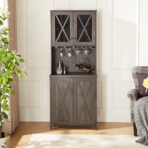 Kitchen Cabinet with Wine Rack for Kitchen or Dining Room