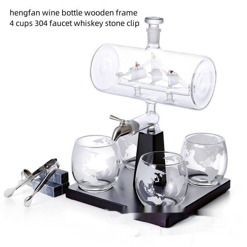 Sailing Motif Whiskey or Wine Set