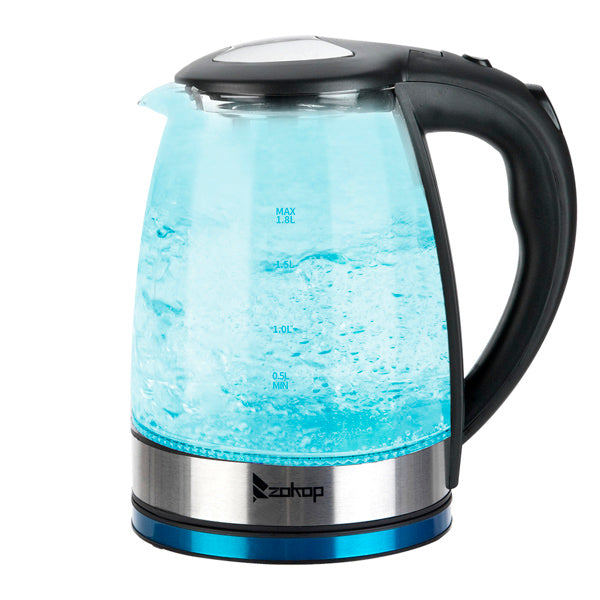 Colorful Light-Up Electric Glass Kettle