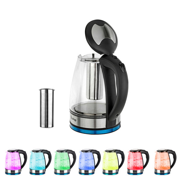 Colorful Light-Up Electric Glass Kettle