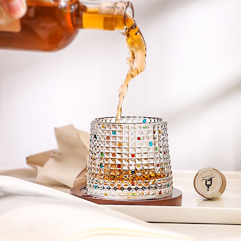 Hand-Painted Spinning Cup with Coaster – A Work of Art in Motion