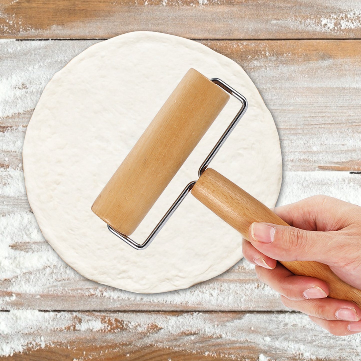 Rolling Pin Pastry and Pizza Baker Roller Wooden Baking Kitchen Utensils