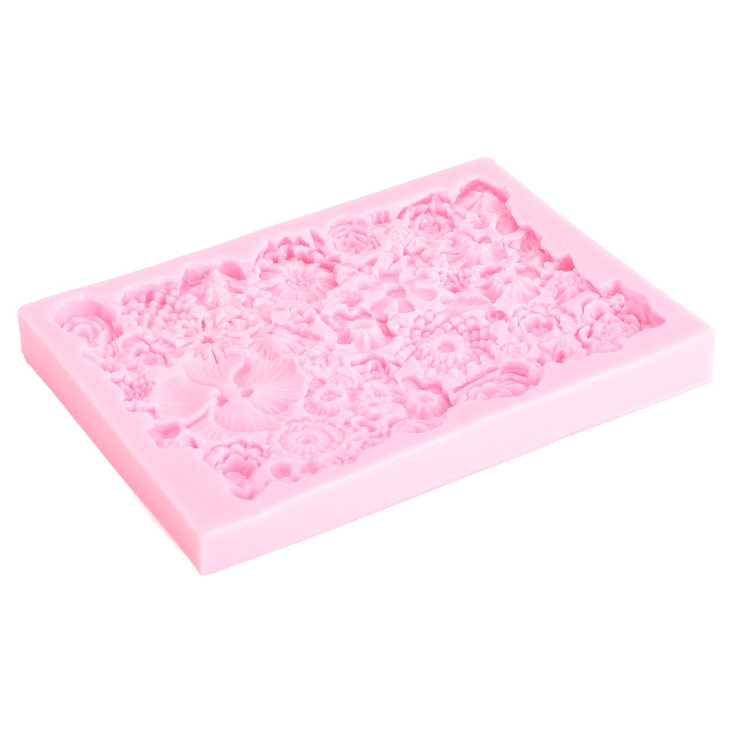 Fondant Mold Stick Proof Easy Release Odorless Silicone DIY Baking Mold for Chocolate Cake Cupcake Decoration