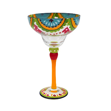 Hand-Painted Crystal Margarita Glass – A Toast to Artistry