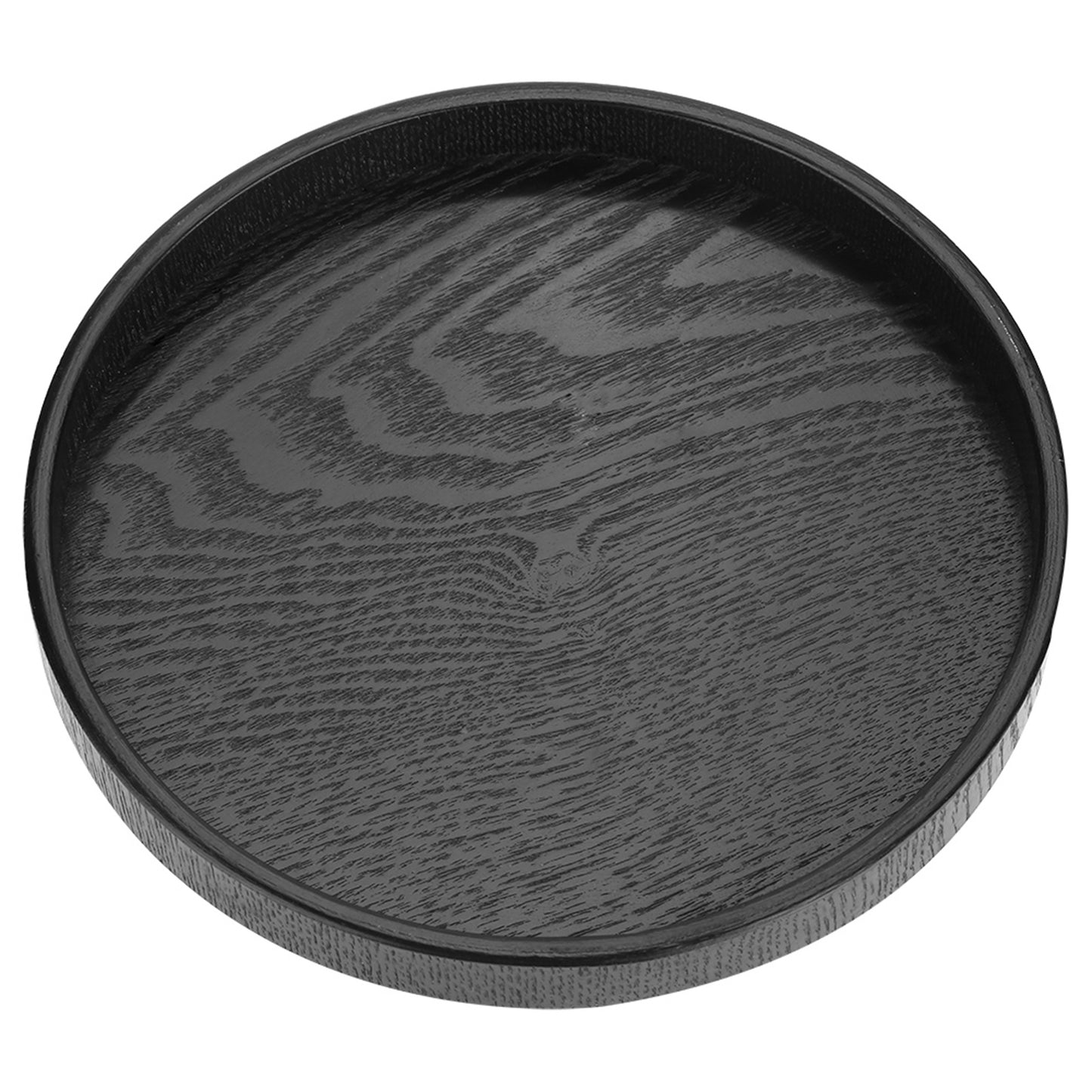 Round Shape Solid Wood Tea Coffee Snack Food Meals Serving Tray Plate Restaurant Trays 30cm