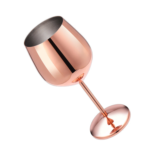Stainless Steel Wine Glass in Silver, Gold or Rose Gold Color
