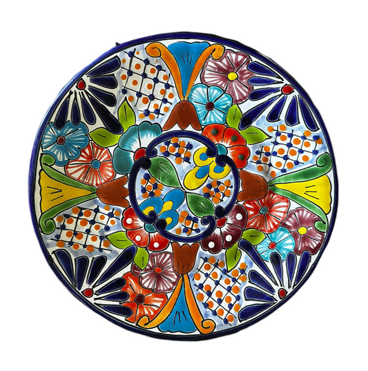 Mix and Match 11.5" Talavera Plates - Hand-Painted Mexican Pottery - Choose Your Unique Designs (1 Plate)