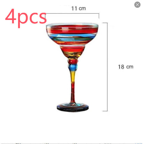 Hand-Painted Crystal Margarita Glass – A Toast to Artistry