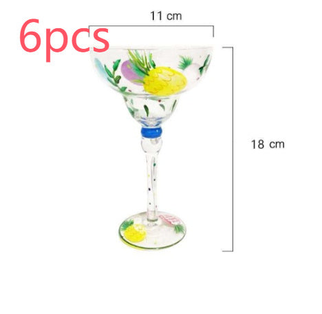 Hand-Painted Crystal Margarita Glass – A Toast to Artistry