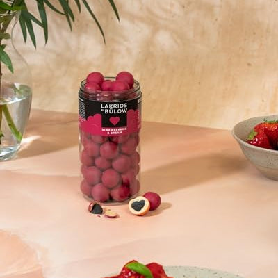 Chocolate-Coated Gourmet Licorice Strawberries & Cream Flavor - 10.4 Oz.
