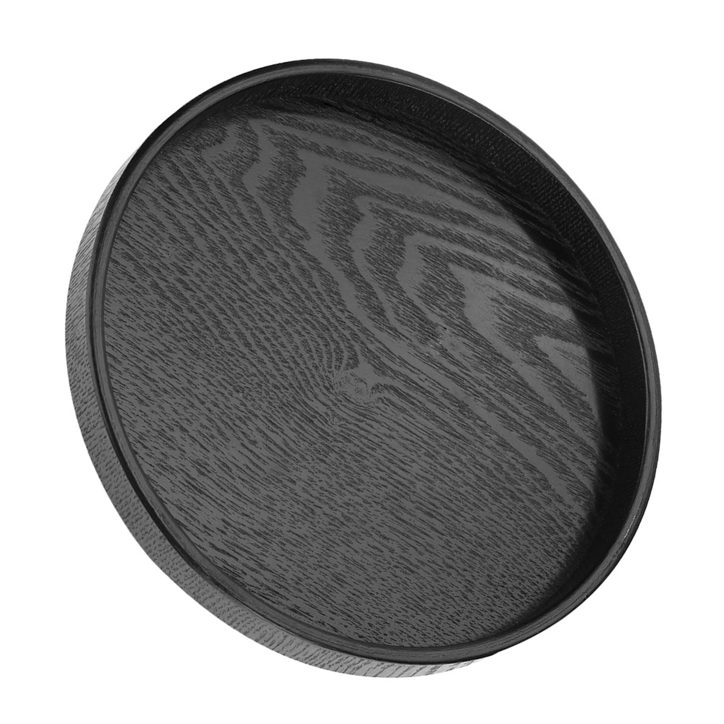 Round Shape Solid Wood Tea Coffee Snack Food Meals Serving Tray Plate Restaurant Trays 30cm