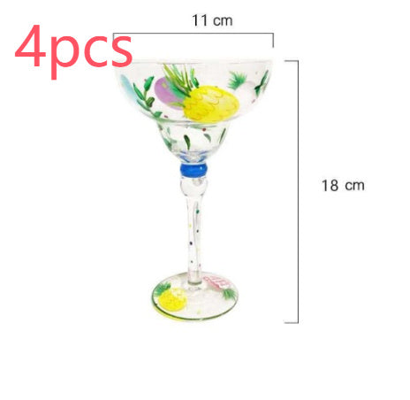 Hand-Painted Crystal Margarita Glass – A Toast to Artistry