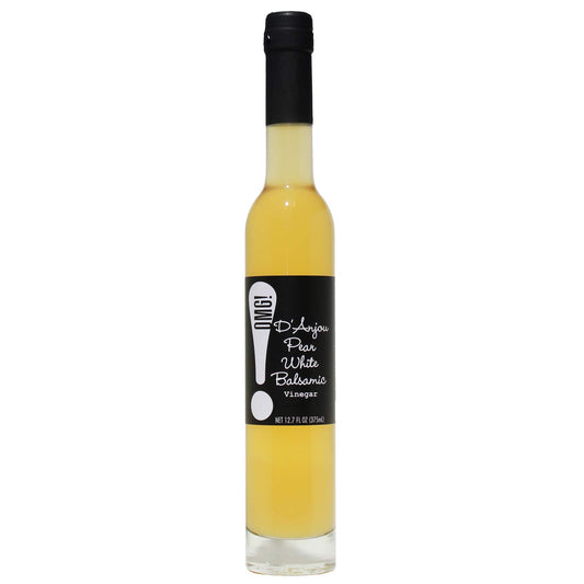 OMG! Oils: Gourmet D'Anjou Pear White Balsamic Vinegar (Perfect for Dipping, Marinades, Glazing and Topping!), 375ml/12.7oz