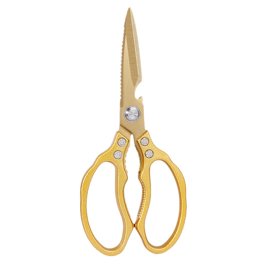 Sharp, Heavy Duty Kitchen Shears Dishwasher Safe, Gold Kitchen Accessories Cooking Shears for Kitchen Meat Chicken Fish Poultry Herb Bread (All Gold Tone)