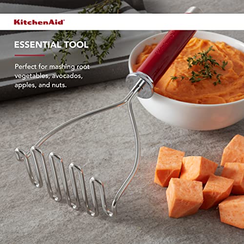 KitchenAid Gourmet Stainless Steel Wire Masher, 10.24-Inch, Empire Red