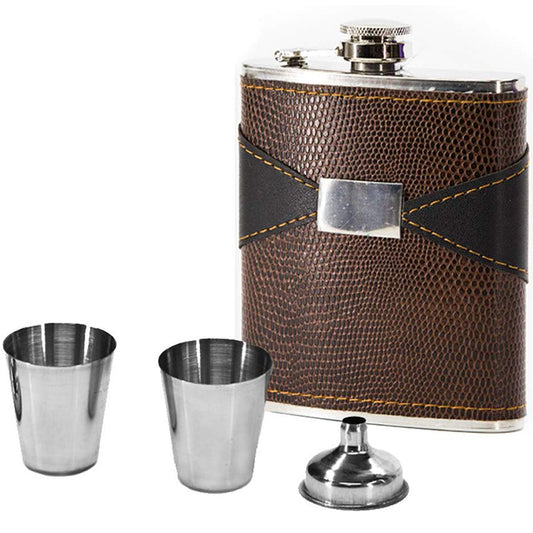 Stainless Steel Flask Set with Two Cups