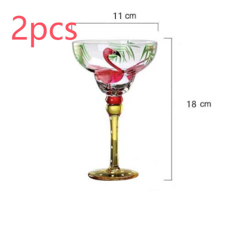 Hand-Painted Crystal Margarita Glass – A Toast to Artistry