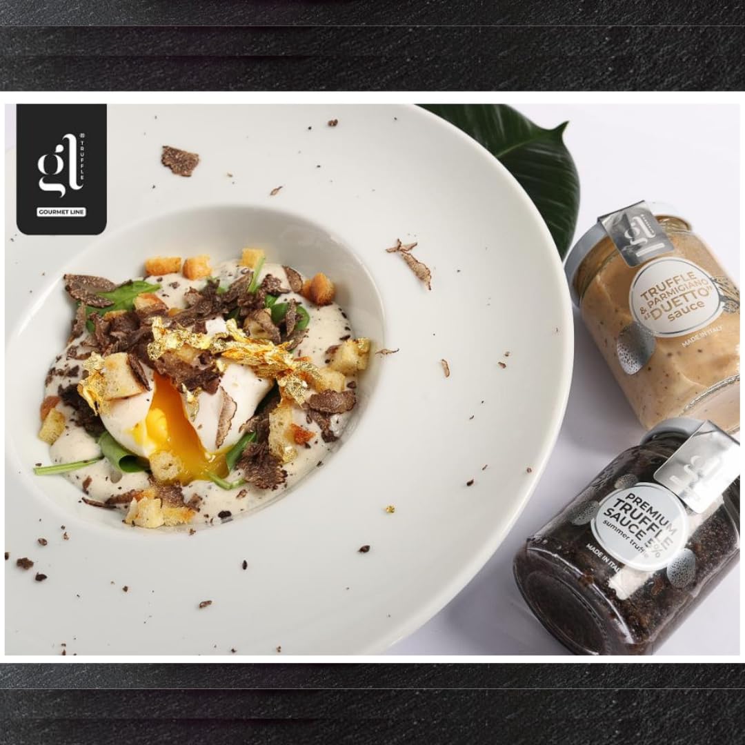 GL Truffle GOURMET LINE Premium Minced Black Truffle Sauce (90 gm) (3.17 oz.), Truffle Zest, Salsa Tartufata, Black Truffle Pate Spread, Seasoning, An Indulgent Delight from Italy