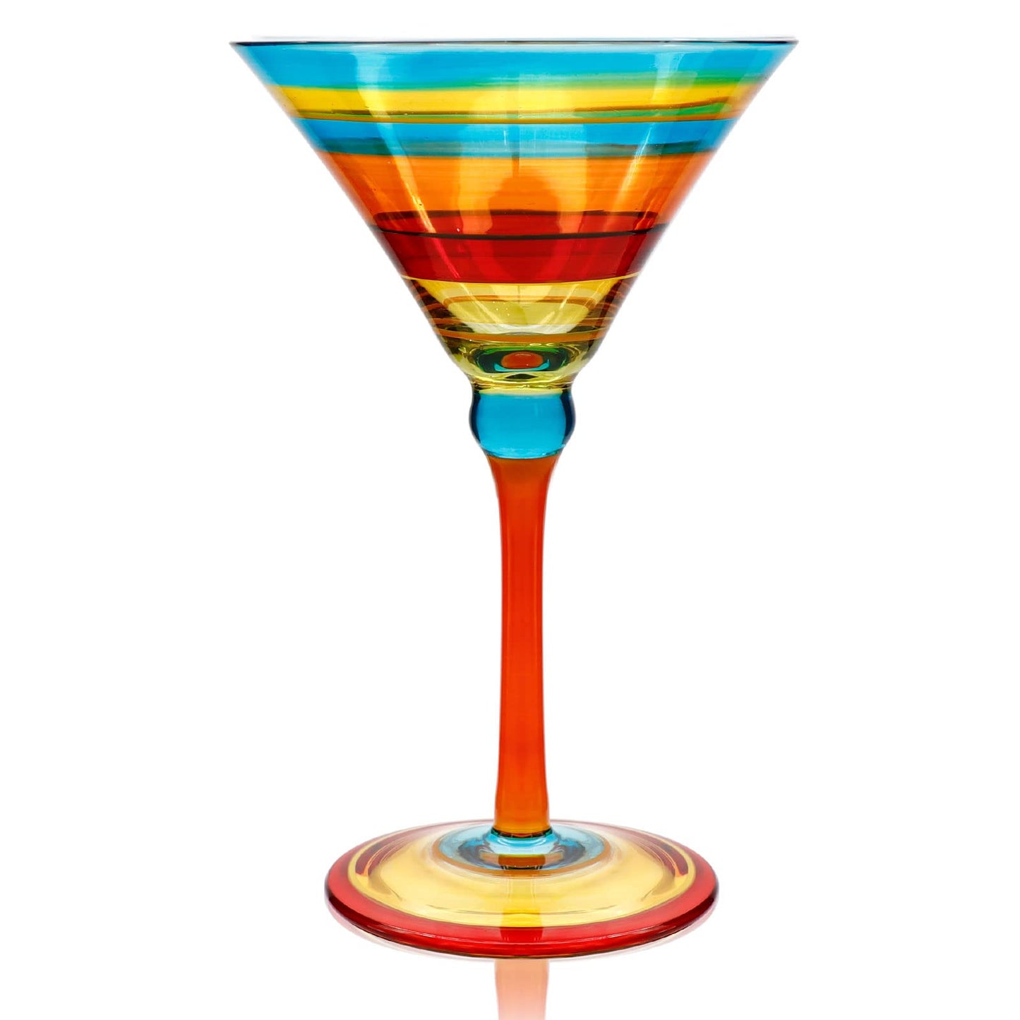 Fancy Artisan Lolita Hand-Painted Martini Glass with Stem