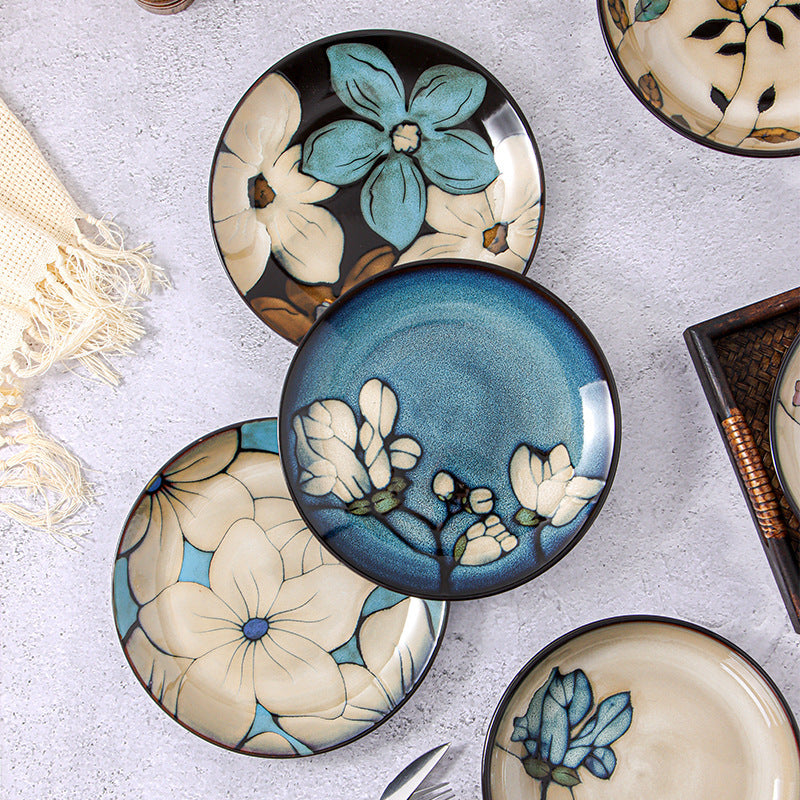 Glaze Kiln Hand Painted Ceramic Plates and Dishes