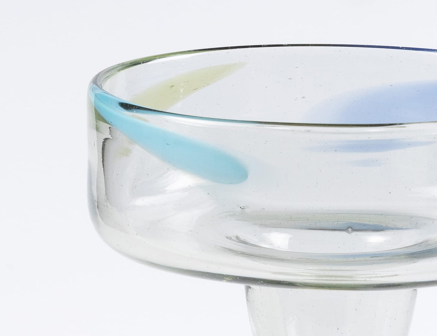 16 oz Hand Blown Mexican Margarita Glasses Set of 2 - Confetti Dots - MEXICAN GLASSWARE