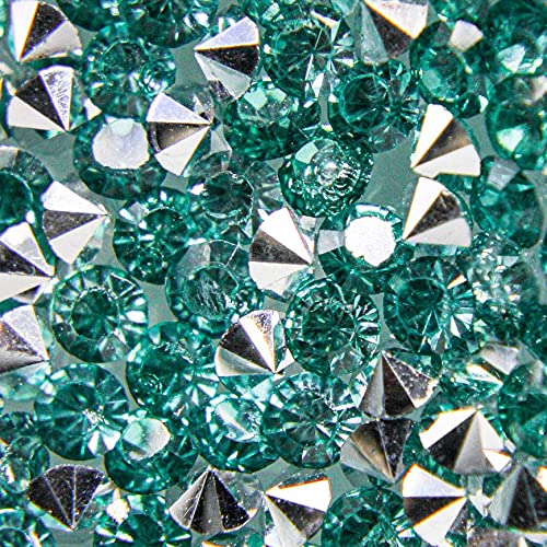 Luminous Rectangle Placemat, Sparkling Rhinestones, Heat Resistant, Non-Slip Back, for Striking Dining Table Settings, Events, Weddings, Aqua, 13x18, Sold Individually