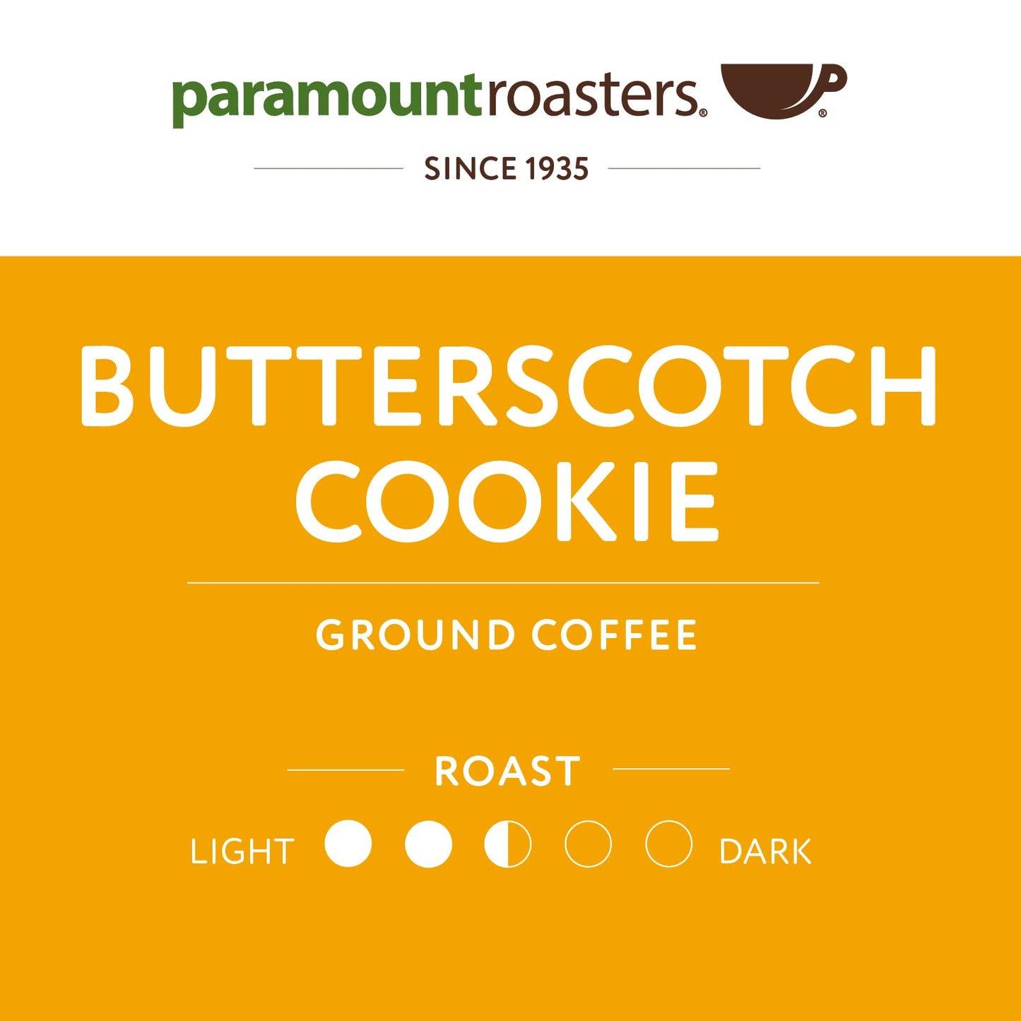 Paramount Roasters, Butterscotch Cookie Flavored Ground Coffee, 1-12oz bag, Medium Roast (Paramount Coffee Company)