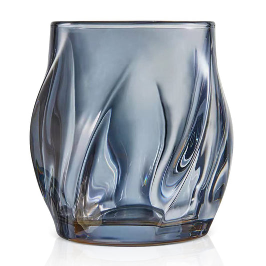ANBFF Whiskey Glasses Set of 2, Rocks Glass, 8.5 OZ Drinking Glasses, Creative Twisted Crystal Old Fashioned Cocktail Glass Tumbler for Bourbon, Scotch, Tequila, Cognac, Rum