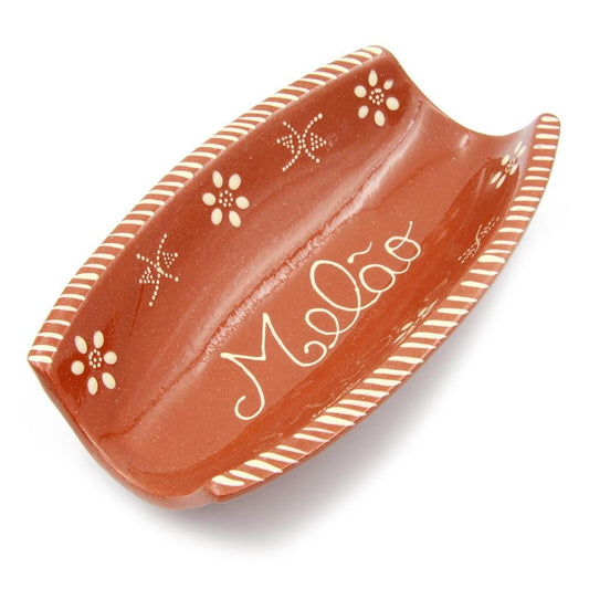 Terracotta Melon Ceramica Edgar Picas Traditional Portuguese Hand-Painted Vintage Clay Serving Tray