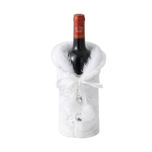 Snowflake Wine Bag in Silver or Gold for Elegant Winter Table Decor or Christmas Wine Gifts