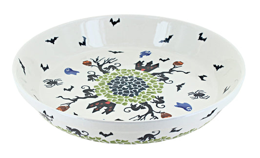 Blue Rose Polish Pottery Monster Mash Pie Plate