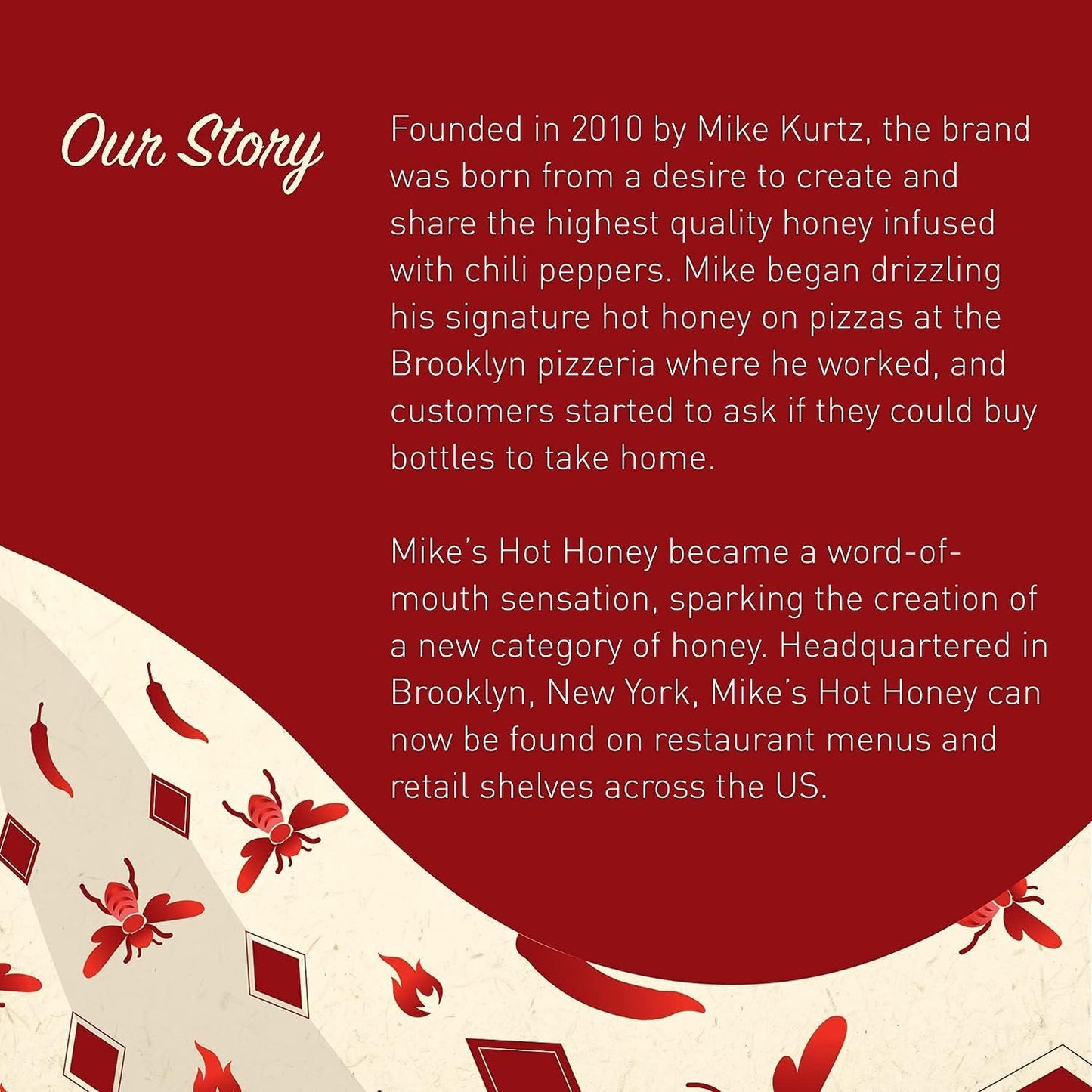 Mike's Hot Honey, America's #1 Brand of Hot Honey, Spicy Honey Infused with Chili Peppers, Certified Kosher, Gluten-Free, Paleo-Friendly, Sweet Heat, Perfect for Hot Sauce Lovers (10 Oz. Bottle, 1 Pack)